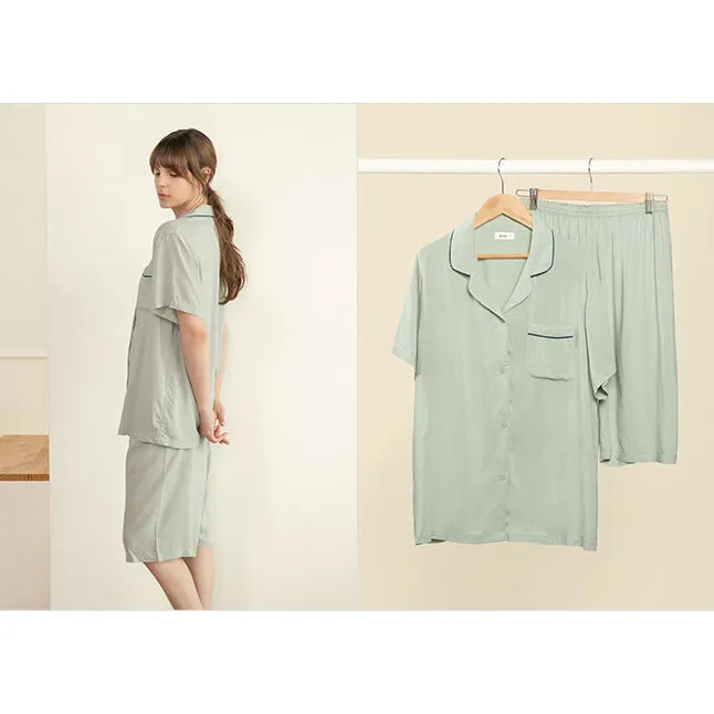 에이세 반팔 살결파자마 1세트 Aise Silky Pajamas