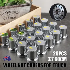 20PCS ABS Wheel Nut Covers | Safety Arrow Chrome Caps | For Trucks Trailers Bus | AU