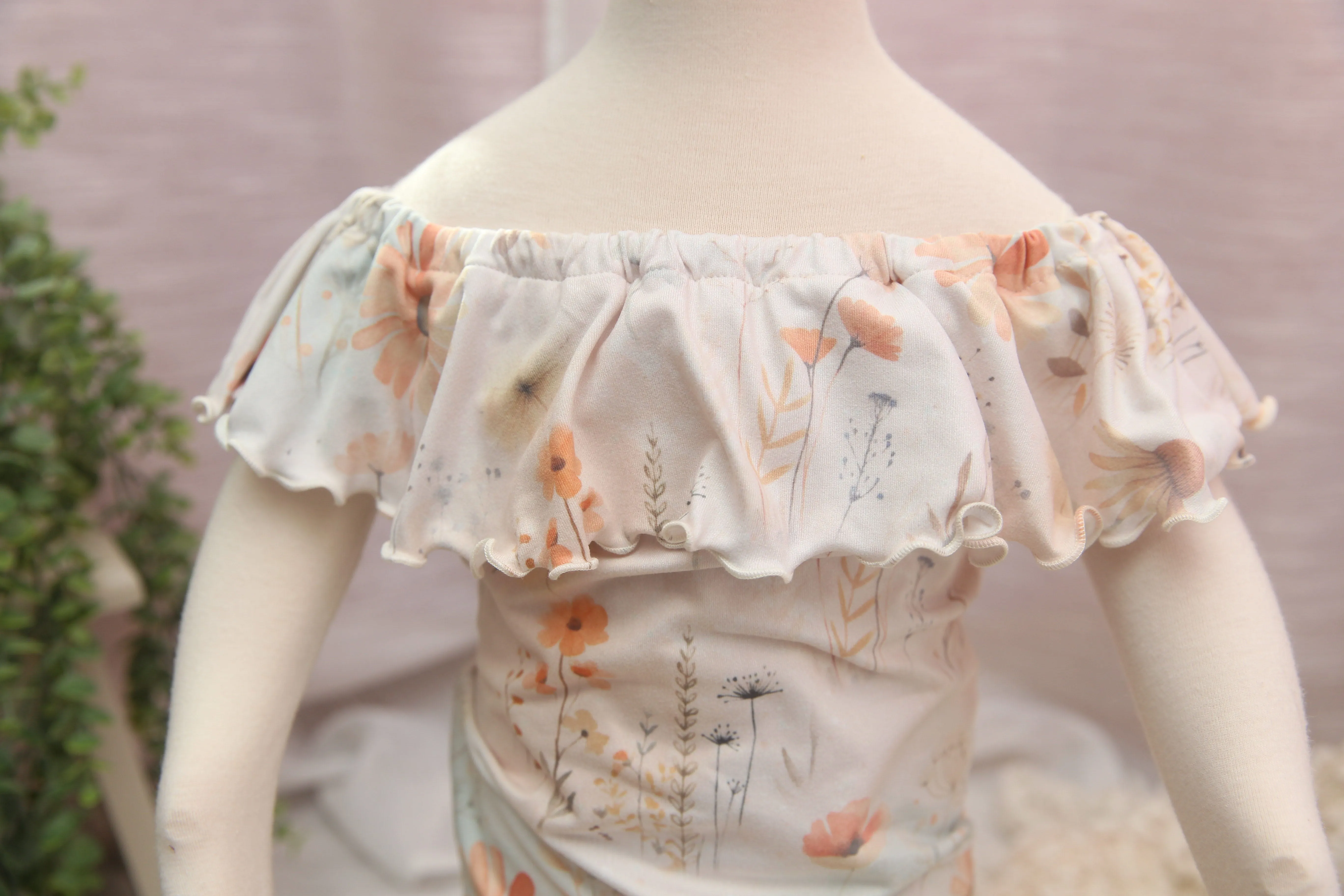 Anisa- Newborn or Sitter Flutter Romper; Newborn Romper; Sitter Romper; Boho Spring; MADE TO ORDER