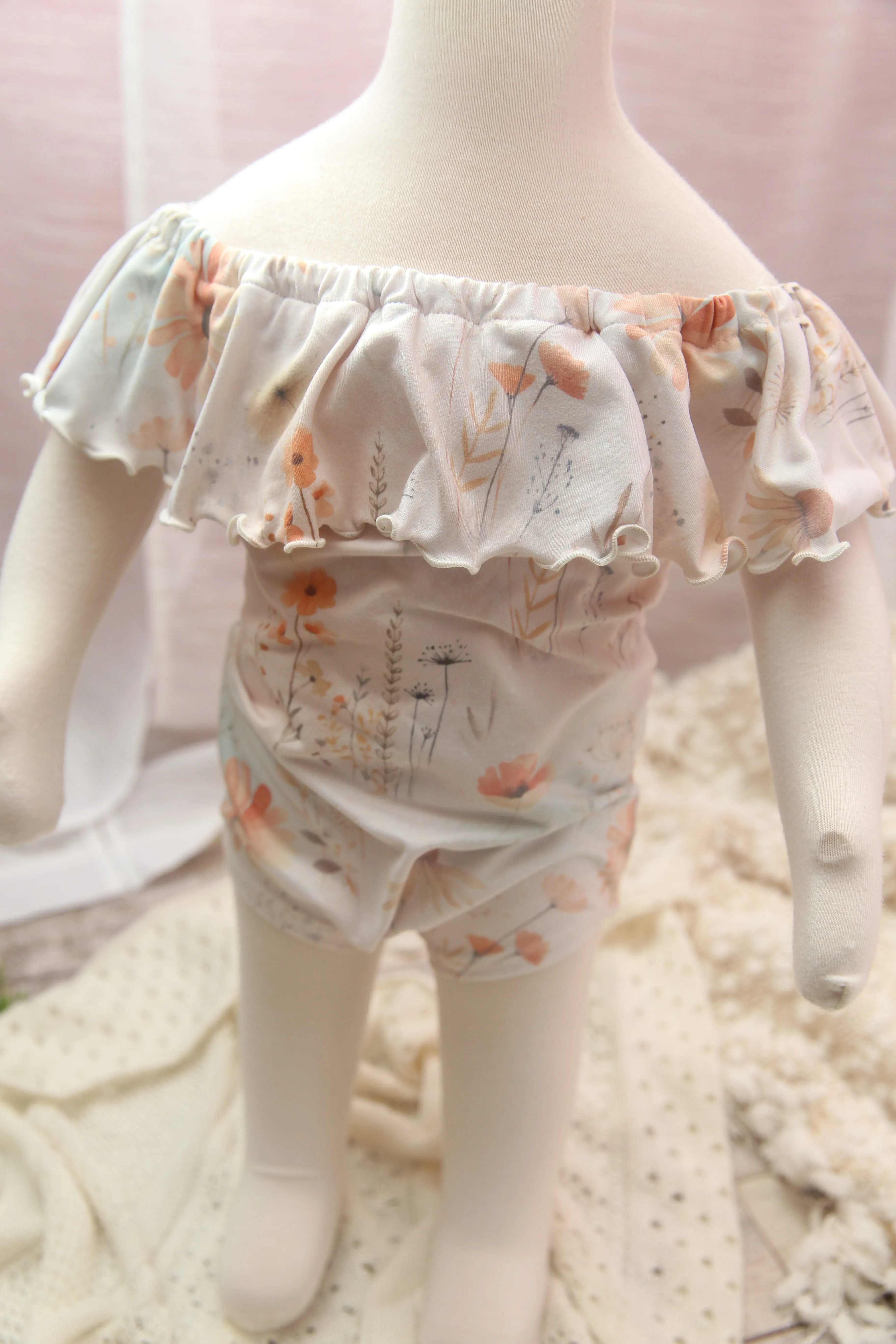 Anisa- Newborn or Sitter Flutter Romper; Newborn Romper; Sitter Romper; Boho Spring; MADE TO ORDER