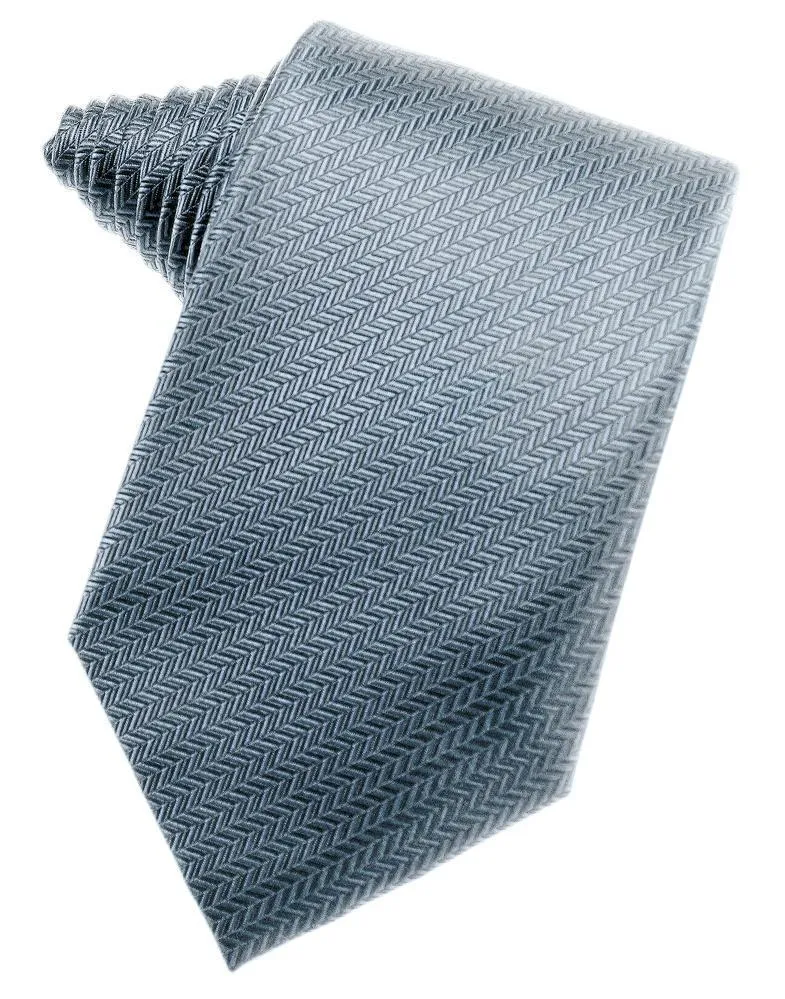 Asphalt Herringbone Neckties