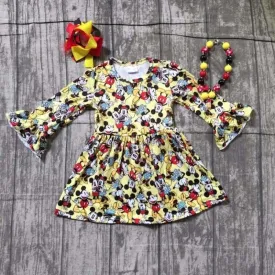 Autumn Party Dress with Accessories