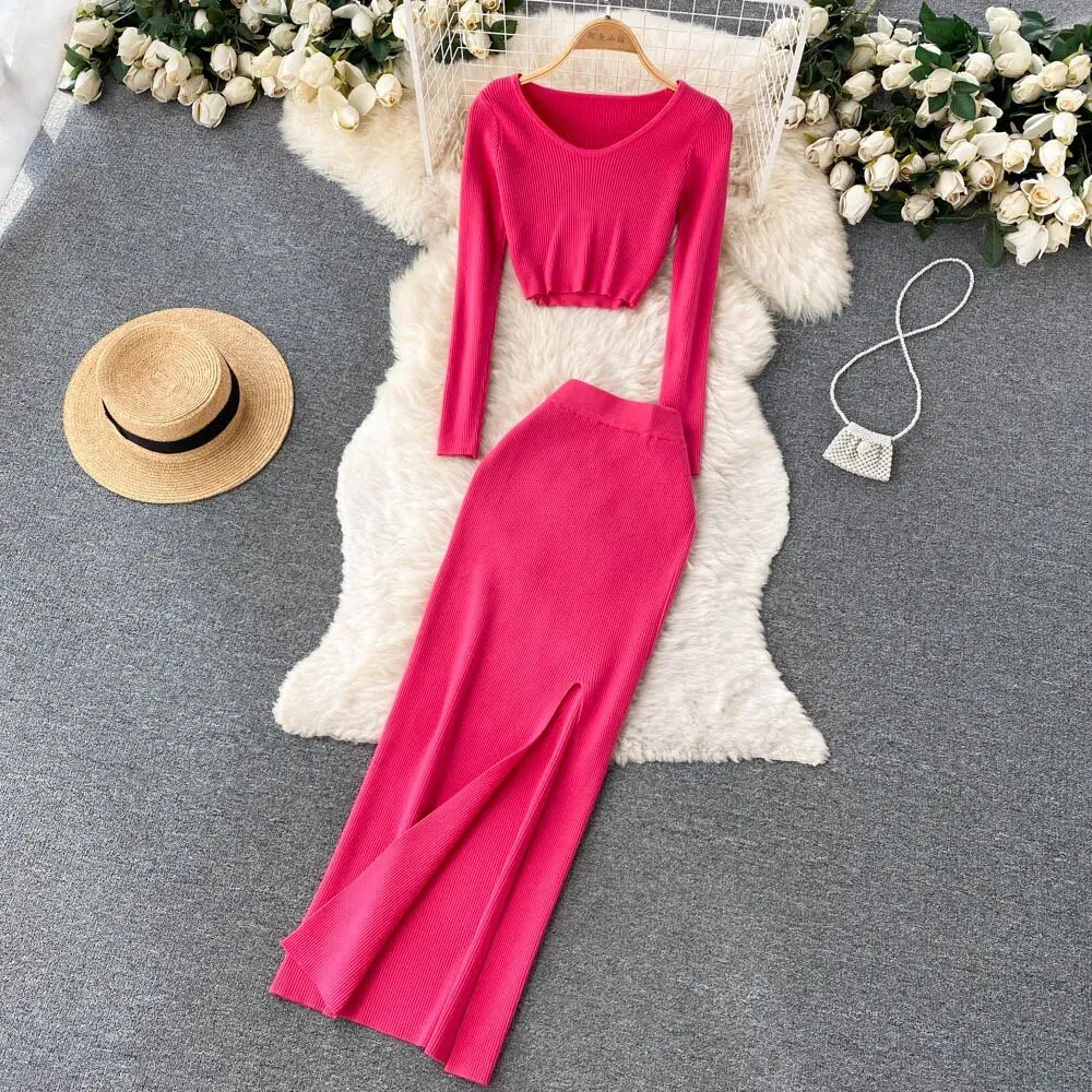 Autumn Sweater Two Pieces Suits