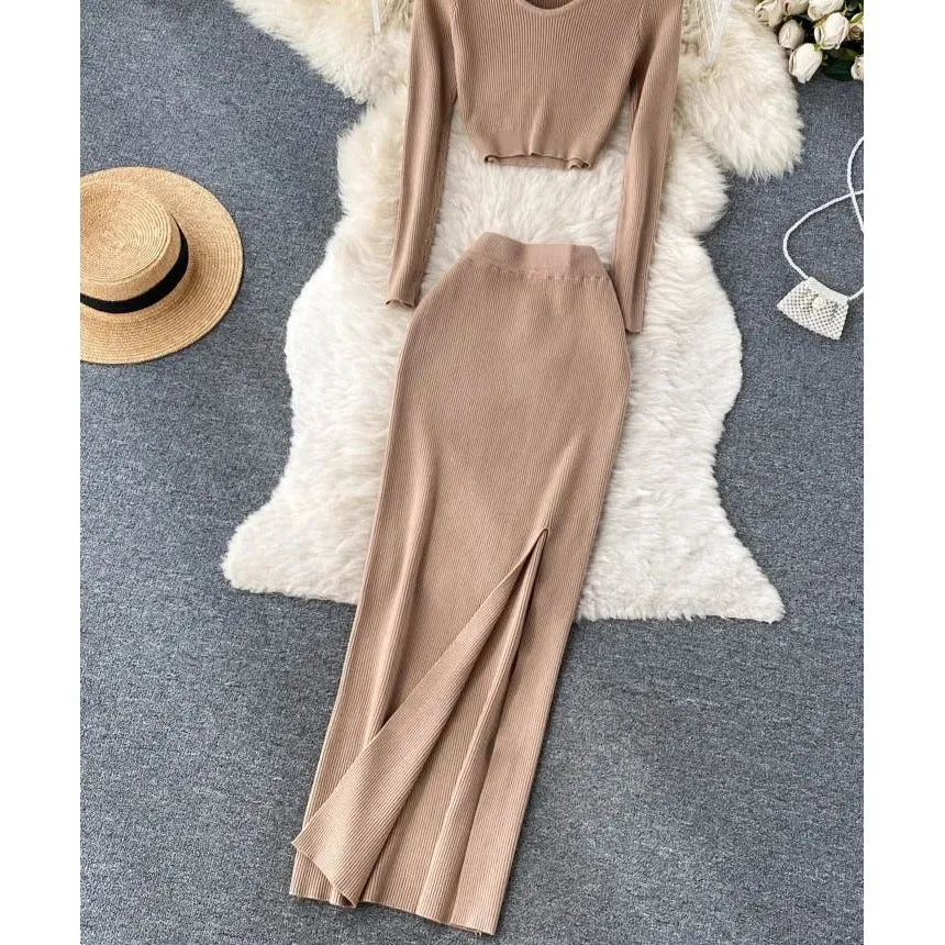 Autumn Sweater Two Pieces Suits