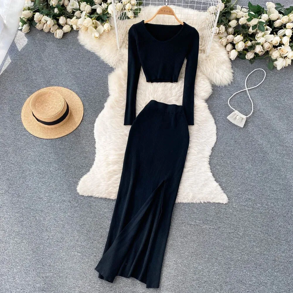 Autumn Sweater Two Pieces Suits