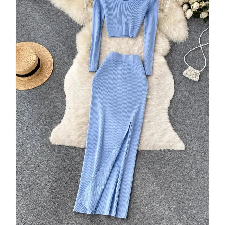 Autumn Sweater Two Pieces Suits