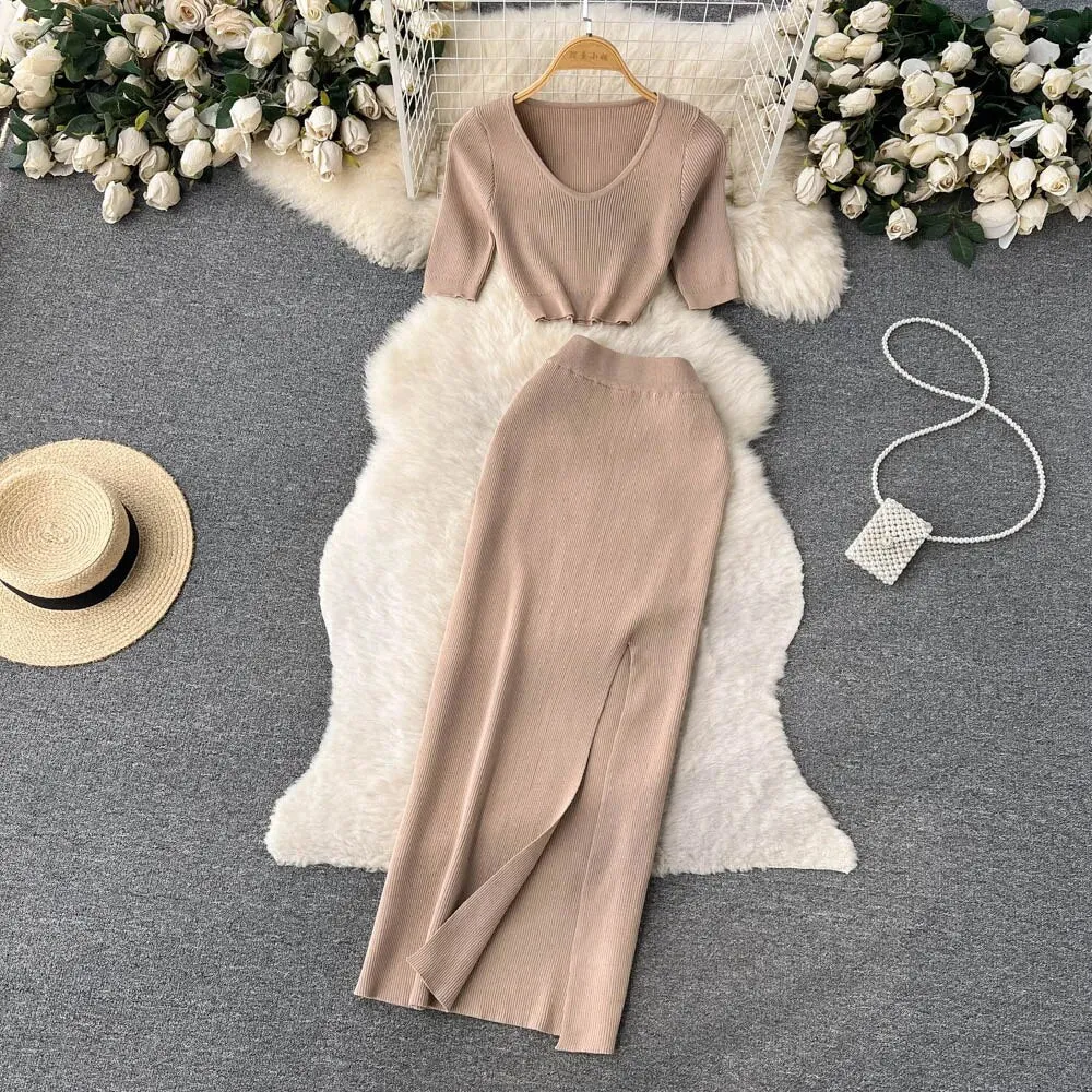 Autumn Sweater Two Pieces Suits