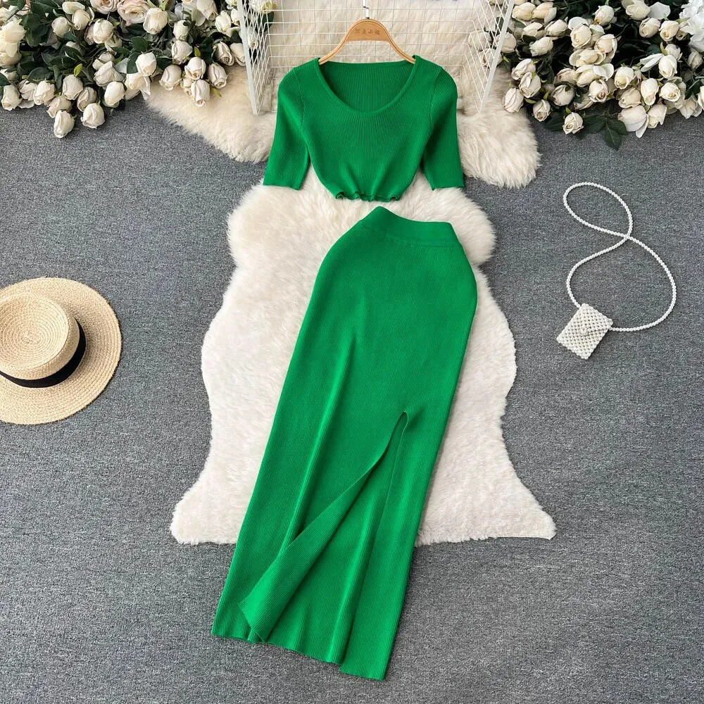 Autumn Sweater Two Pieces Suits