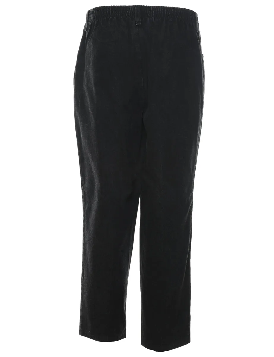 Black Denim Trousers - W24 L26