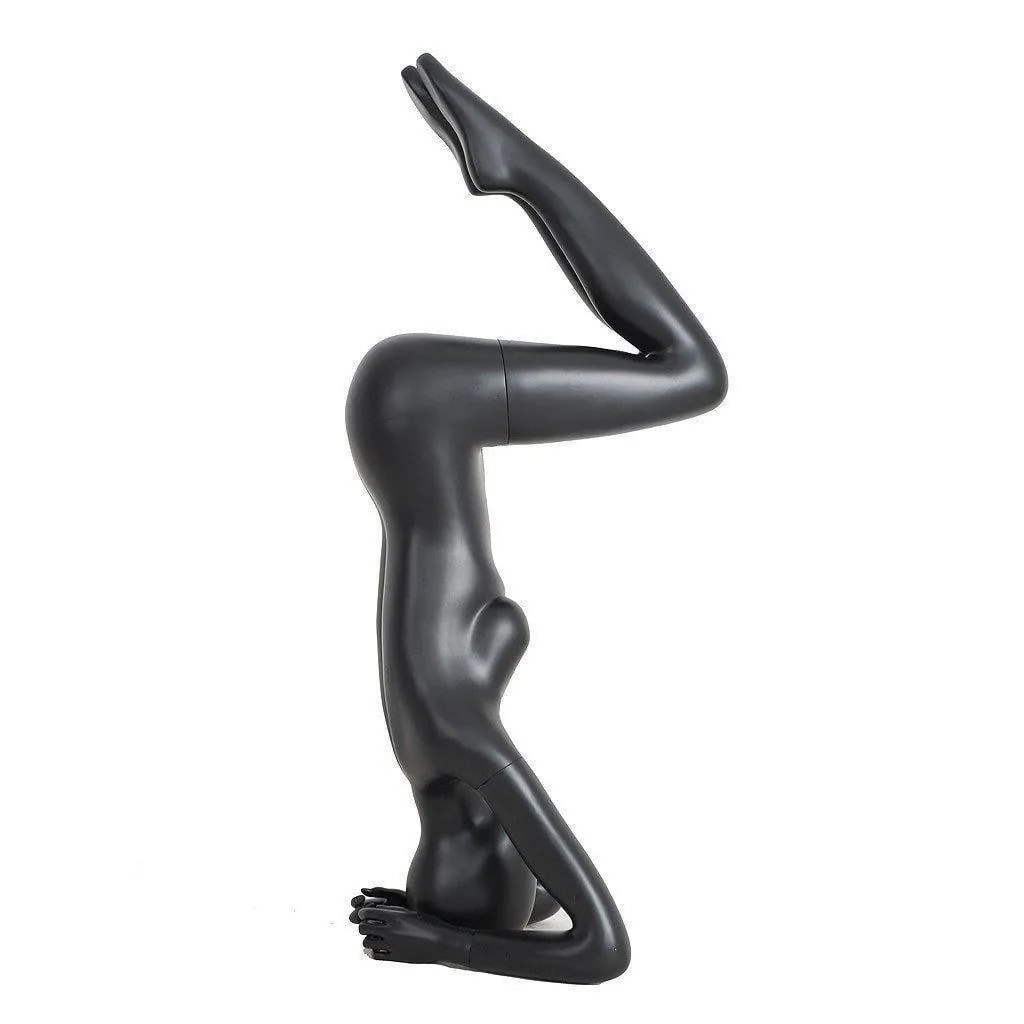 Black Female Headstand Pose Yoga Mannequin MM-YOGA03BK