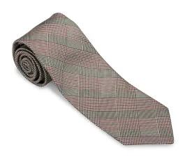 Black/Cardinal Glen Plaid Necktie - F469