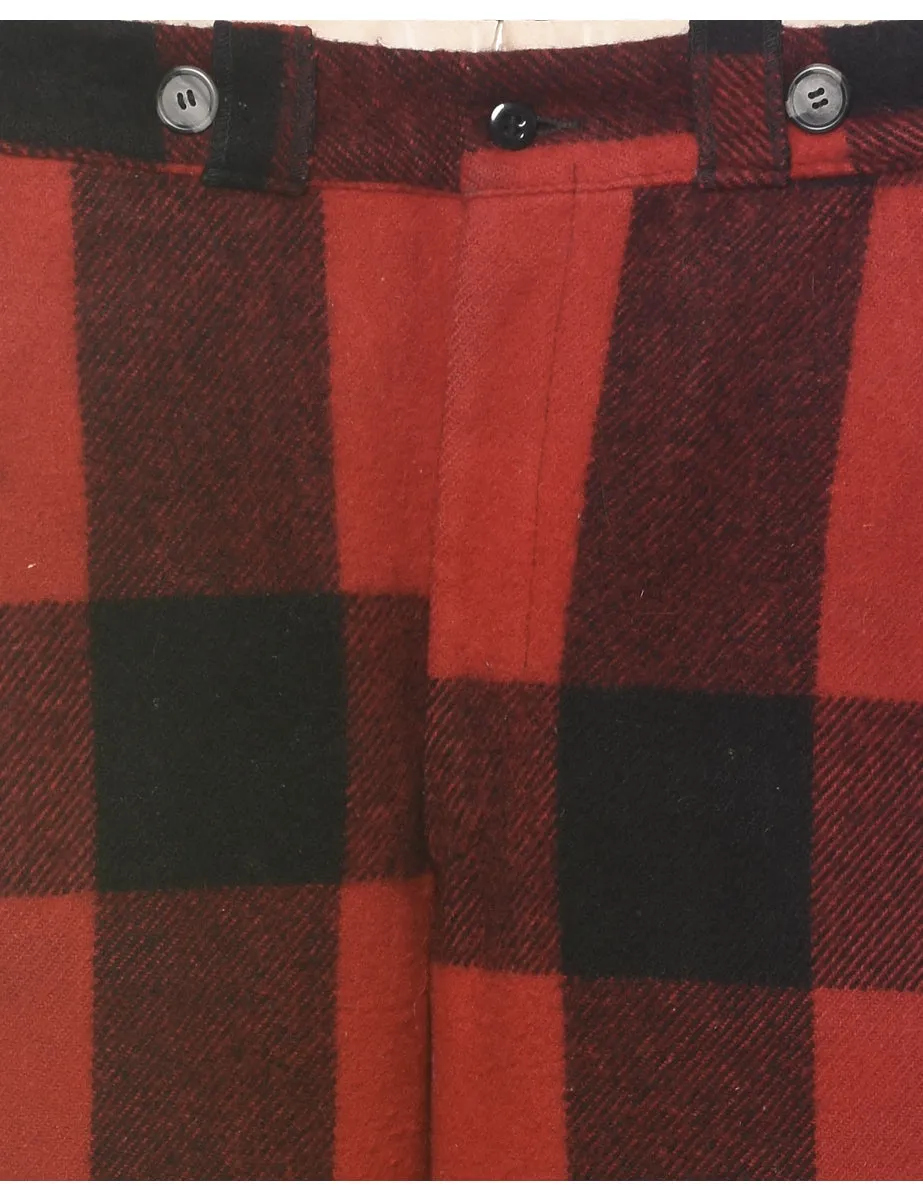 Checked Pattern Trousers - W32 L31