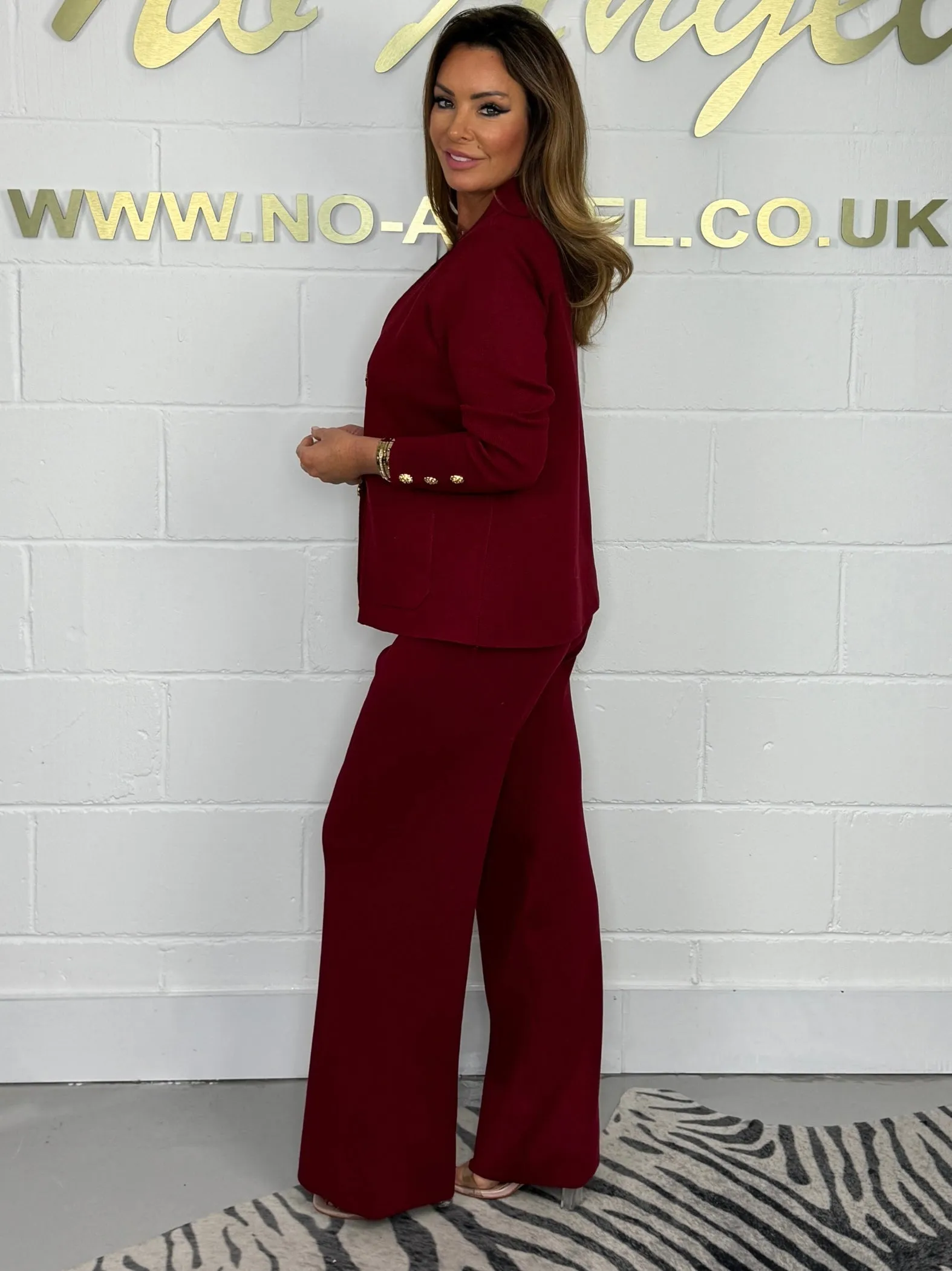 Christmas Offers Sale 49% OFFGold Button Soft Knit Trouser Co-Ord