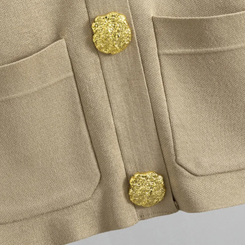 Christmas Offers Sale 49% OFFGold Button Soft Knit Trouser Co-Ord