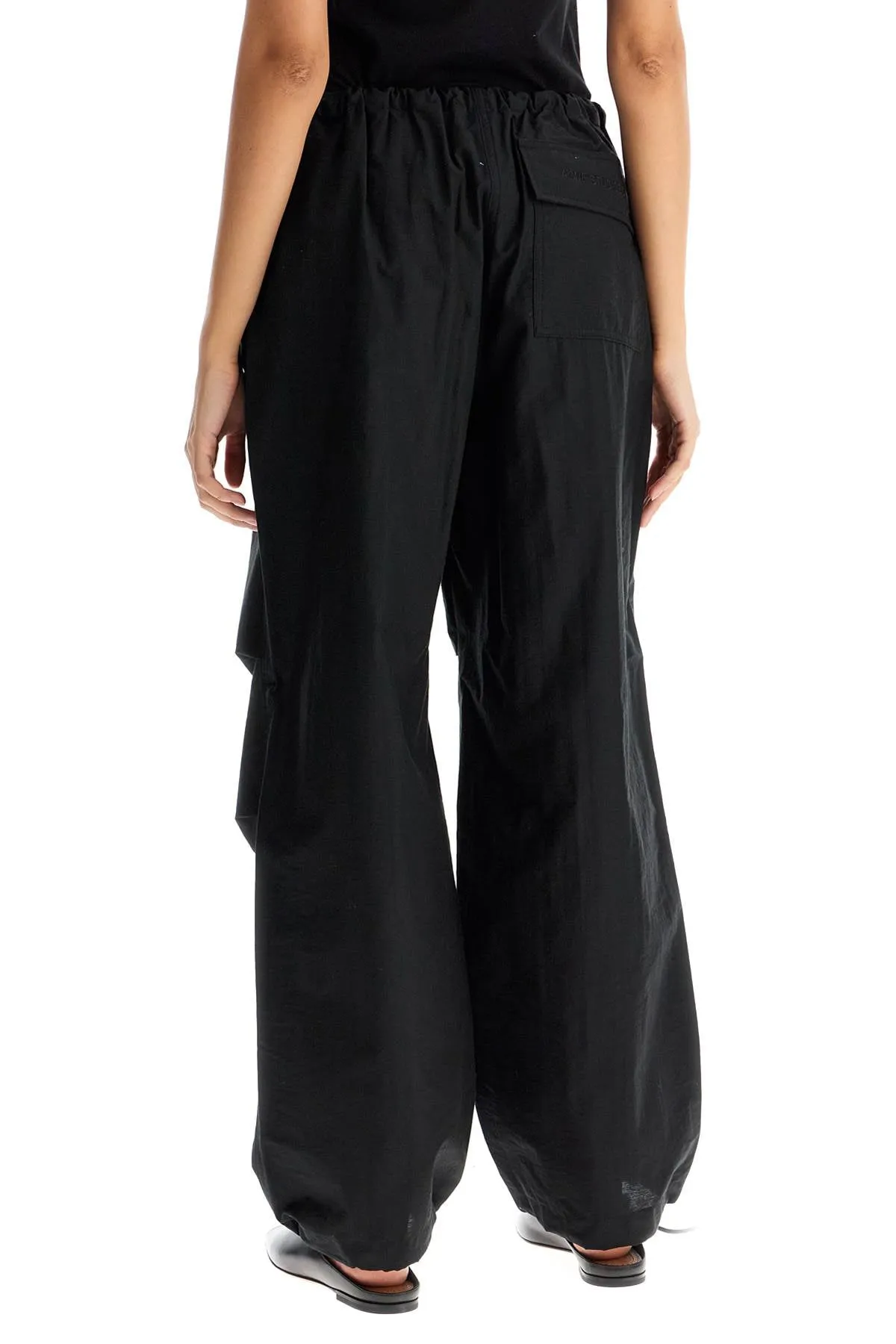 cotton blend parachute pants for men