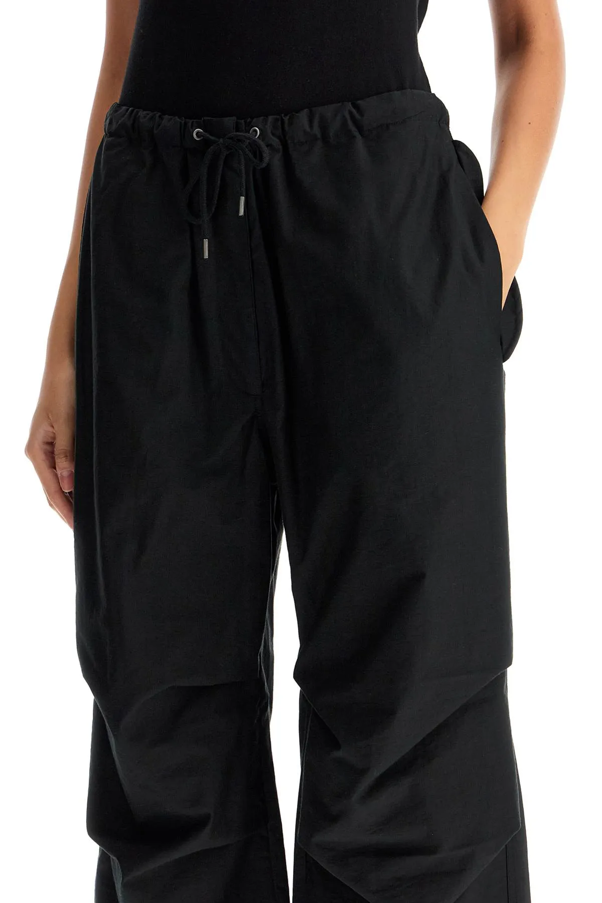 cotton blend parachute pants for men