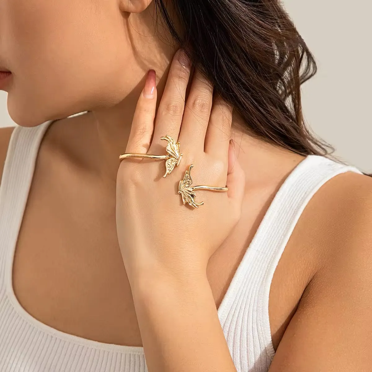 Elegant Boho Butterfly Cuff Hand Accessories