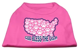 God Bless USA Screen Print Shirts Bright Pink XL (16)