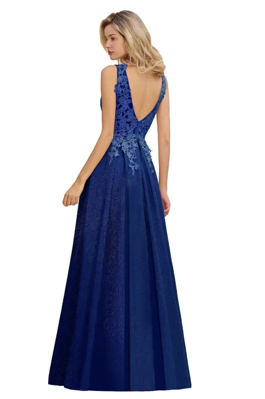 Gorgeous Aline Evening Dress Sleeveless Lace Appliques Bridesmaid Dress