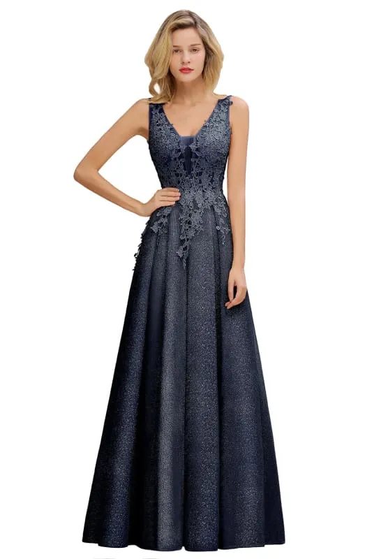 Gorgeous Aline Evening Dress Sleeveless Lace Appliques Bridesmaid Dress