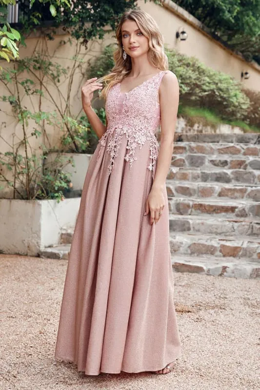 Gorgeous Aline Evening Dress Sleeveless Lace Appliques Bridesmaid Dress