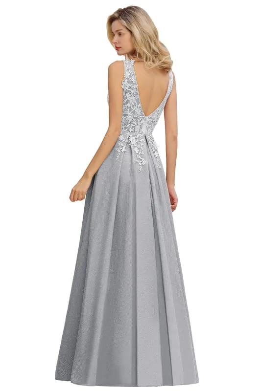 Gorgeous Aline Evening Dress Sleeveless Lace Appliques Bridesmaid Dress