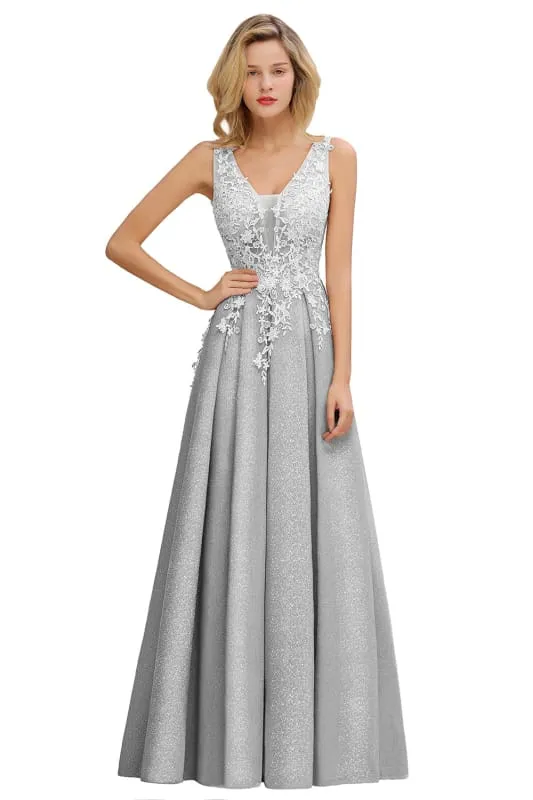 Gorgeous Aline Evening Dress Sleeveless Lace Appliques Bridesmaid Dress