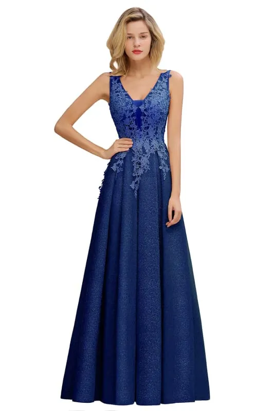 Gorgeous Aline Evening Dress Sleeveless Lace Appliques Bridesmaid Dress