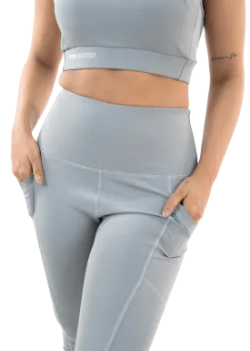 Grey High Waist Capri Pant
