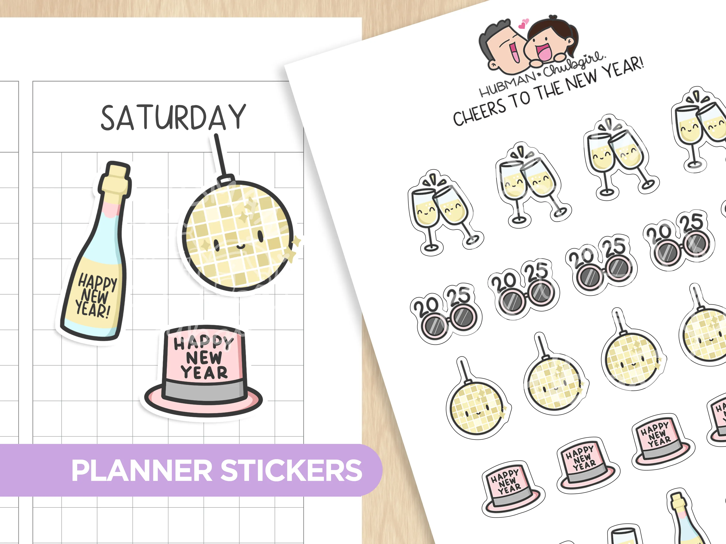 Hello 2025 Sticker Set