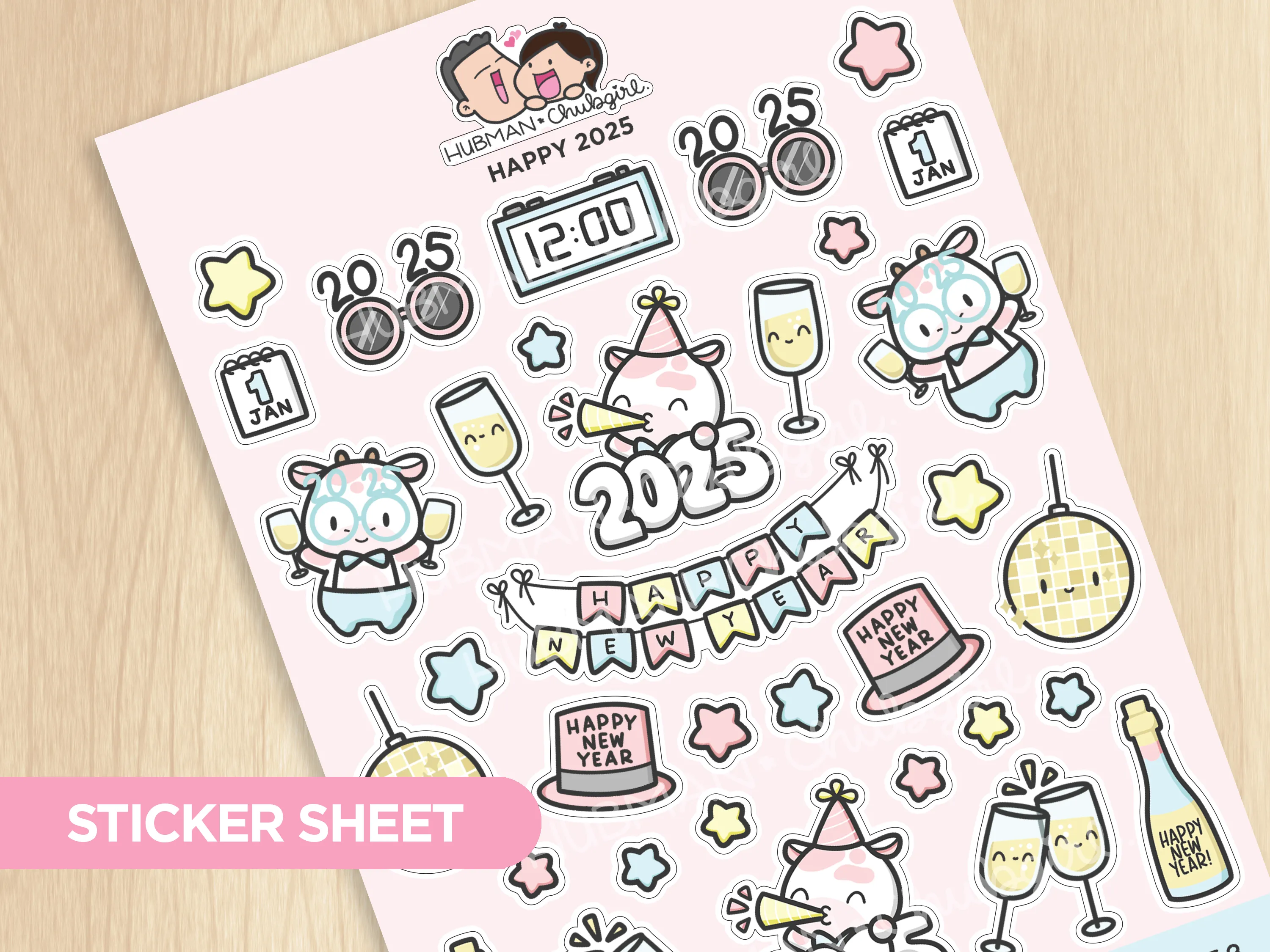 Hello 2025 Sticker Set