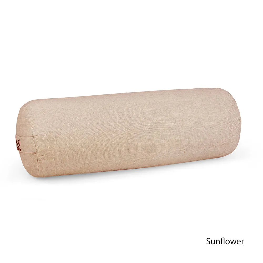 Kiara Woven Organic Cotton Yoga Bolster filled with Kapok