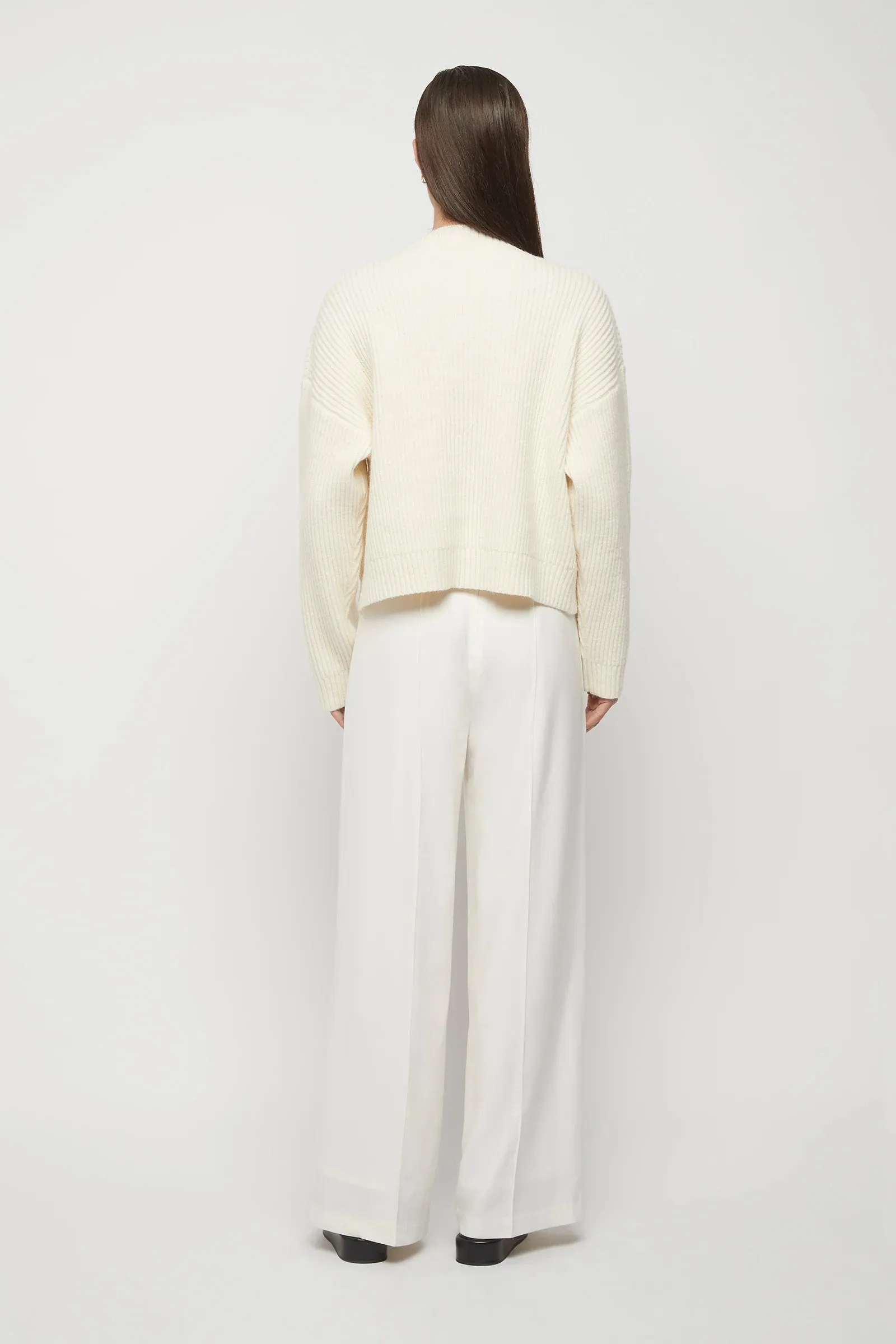 Leigh Wide Leg Pants White