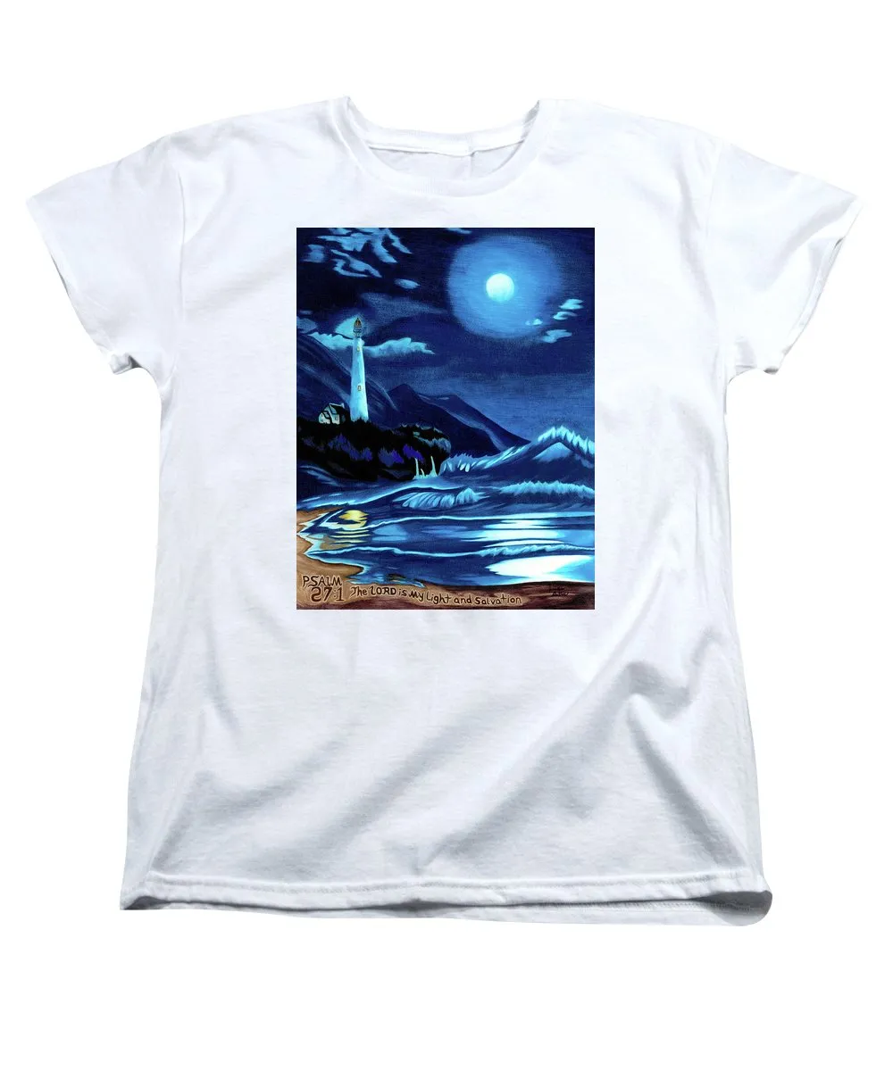 Lighthouse Moonlit Sky - Women's T-Shirt (Standard Fit)