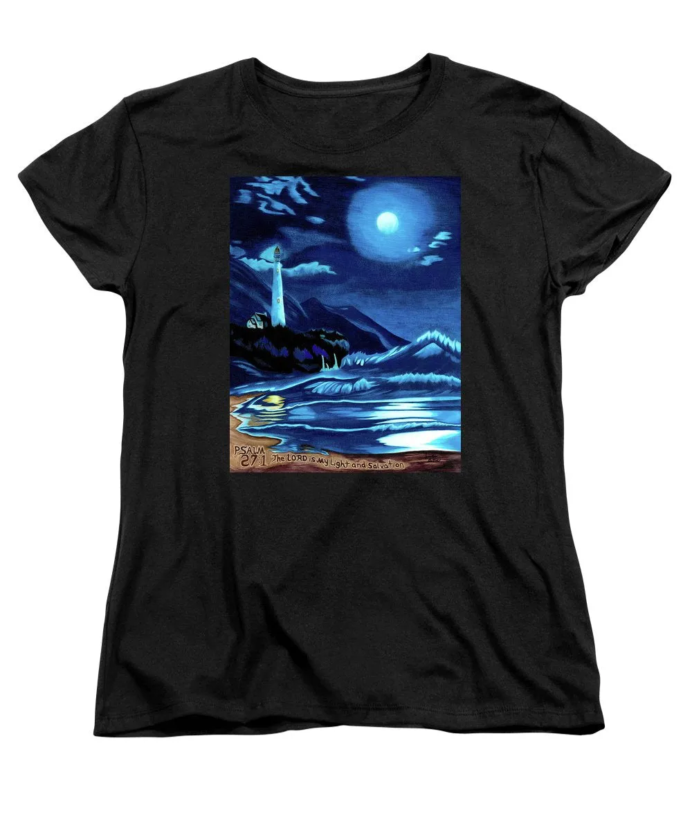 Lighthouse Moonlit Sky - Women's T-Shirt (Standard Fit)