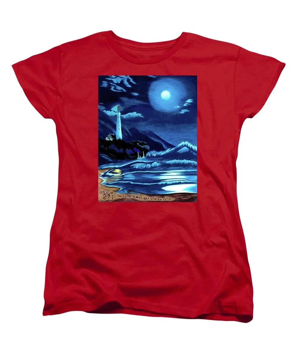 Lighthouse Moonlit Sky - Women's T-Shirt (Standard Fit)