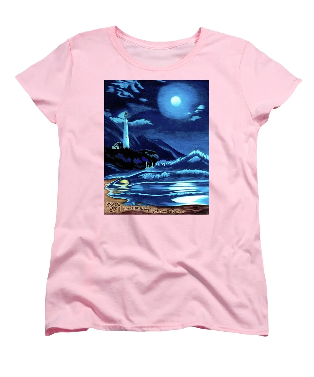 Lighthouse Moonlit Sky - Women's T-Shirt (Standard Fit)