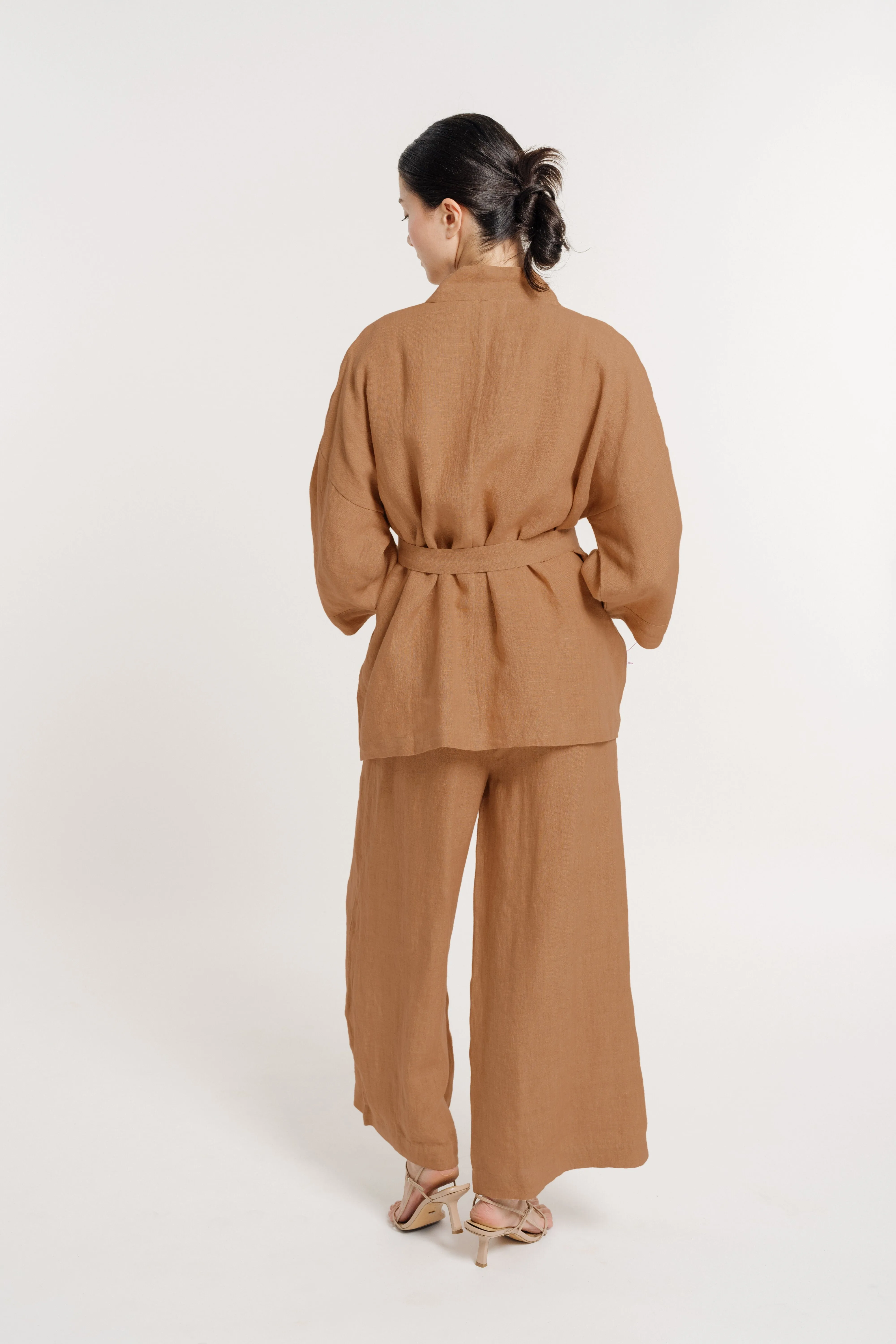 Linen Wrap Top - Sample - M/L