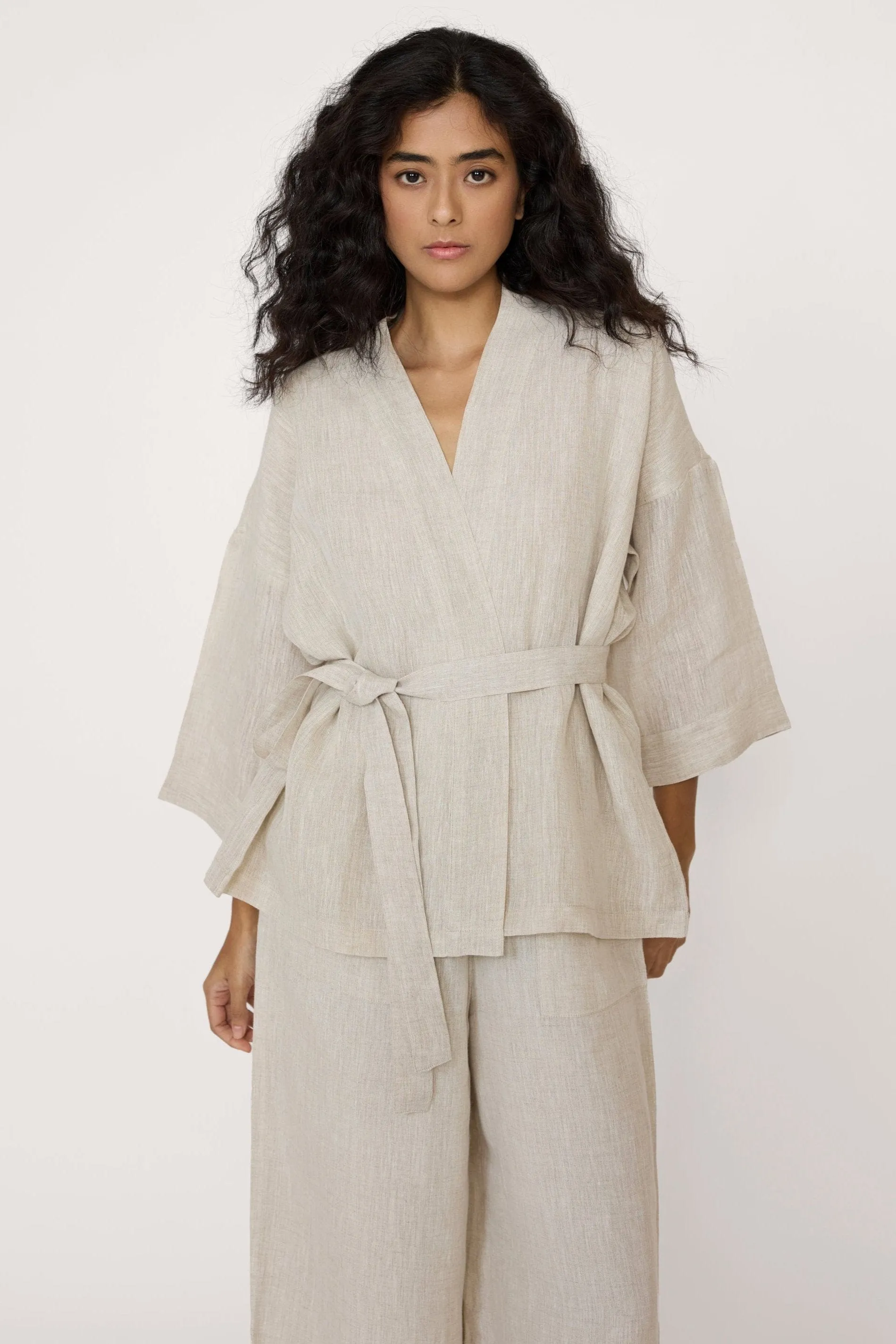 Linen Wrap Top - Sample