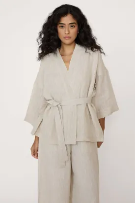 Linen Wrap Top - Sample