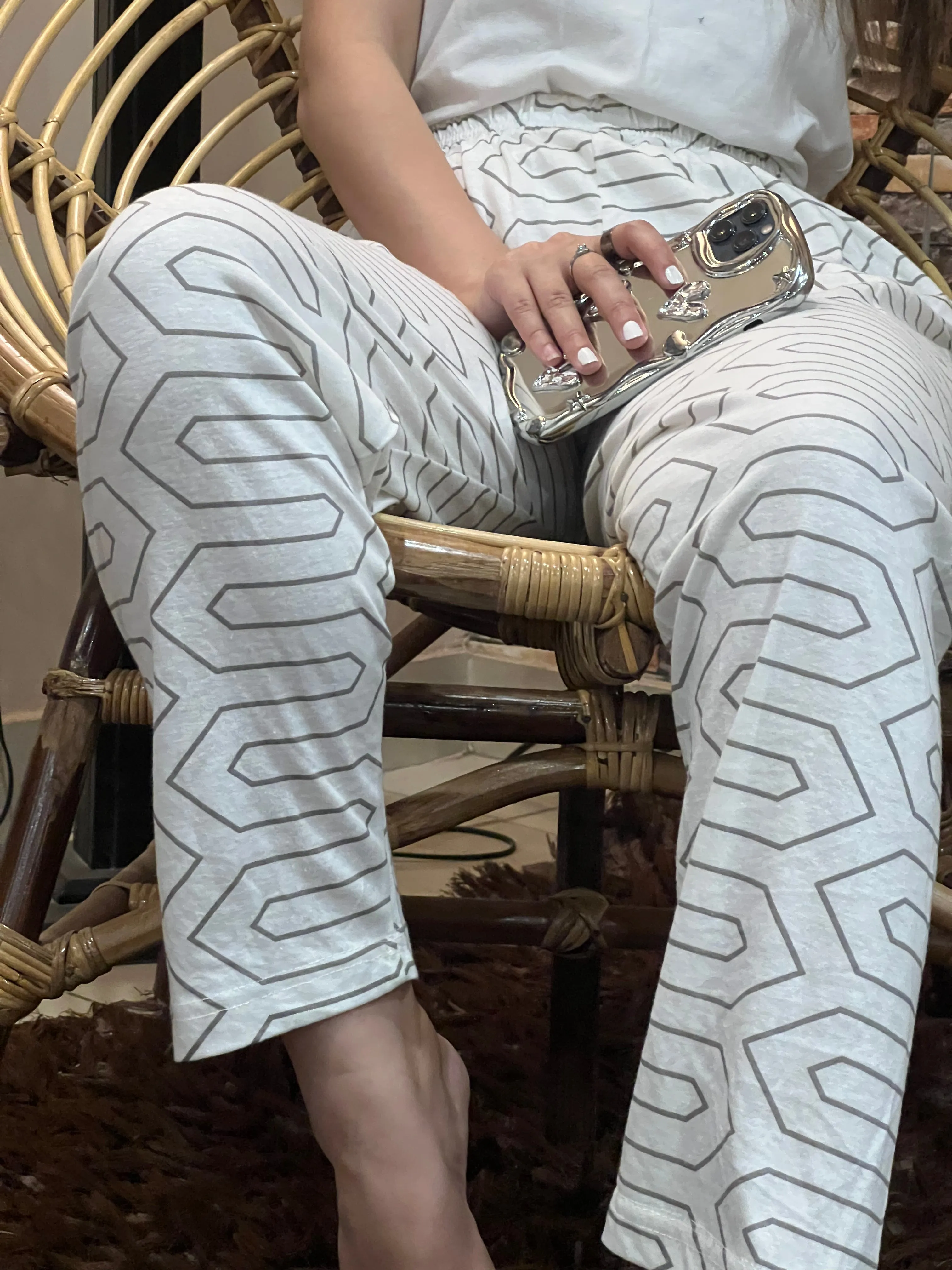Luxe Cotton Trousers - Grey Maize
