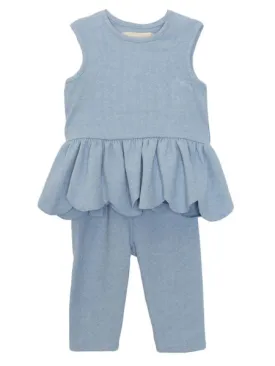 Mabel   Honey Blue Scallop 2 PC Set 12M-6Y