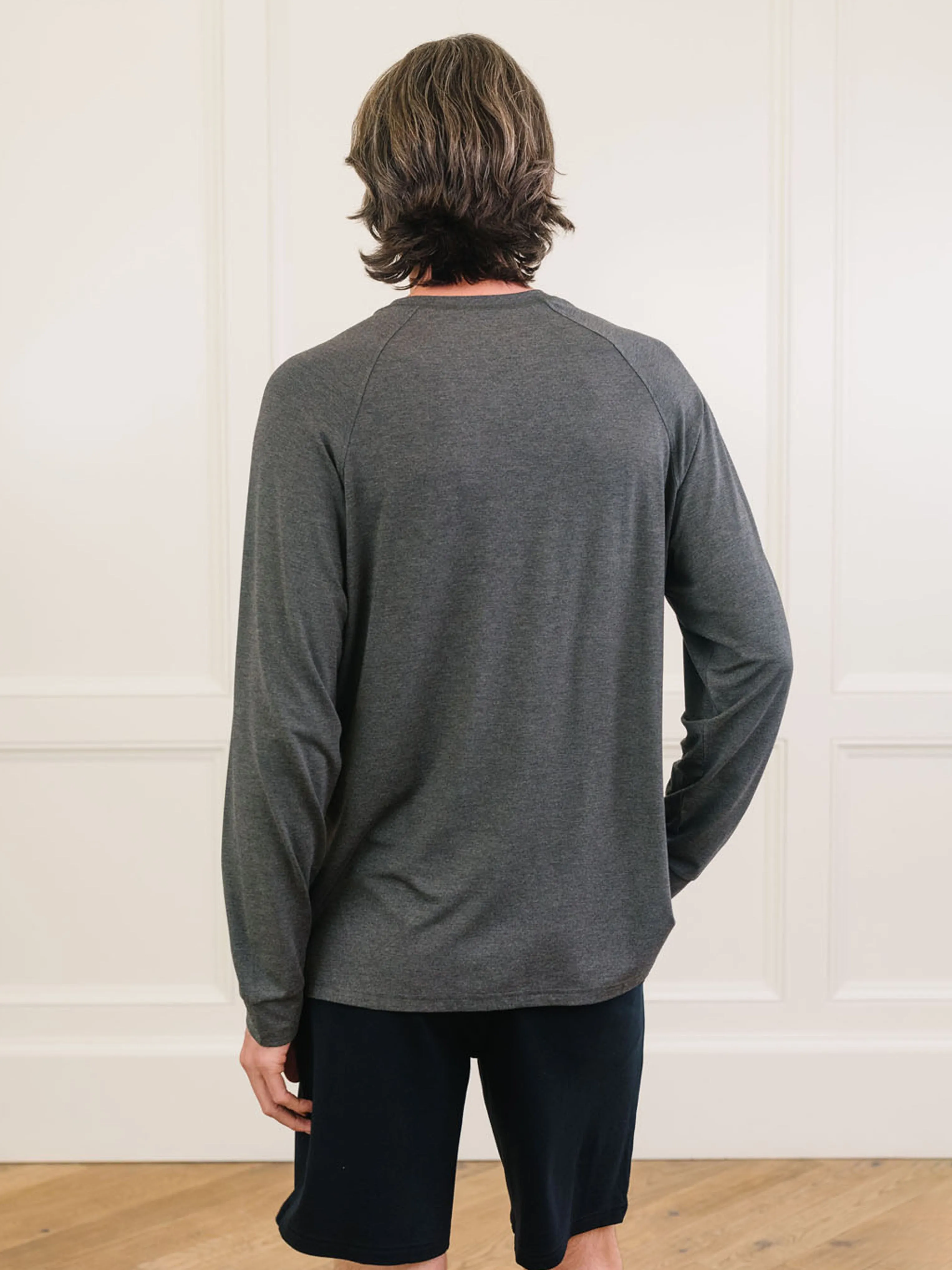 Men's Bamboo Stretch-Knit Long Sleeve Pajama Set