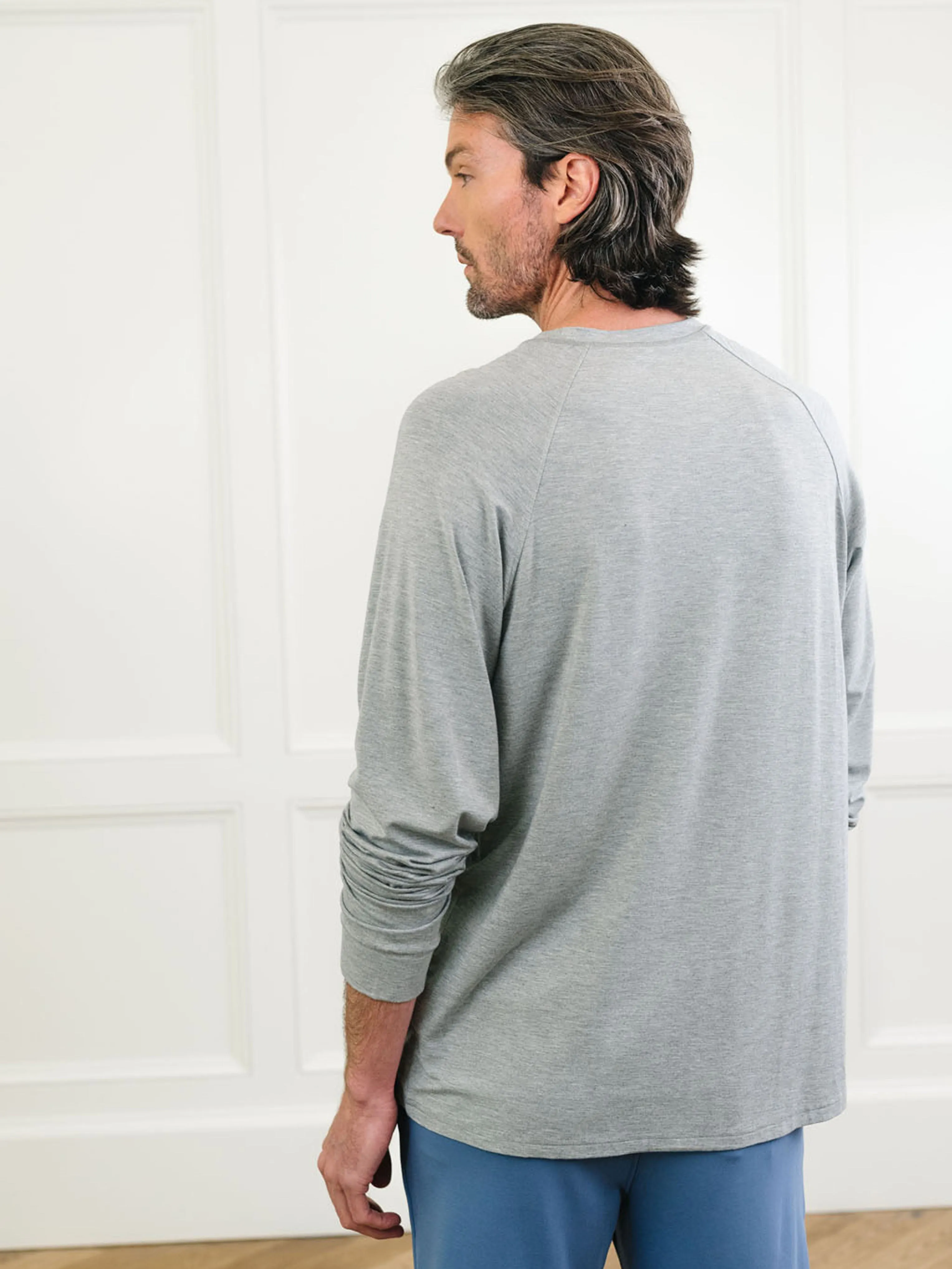 Men's Bamboo Stretch-Knit Long Sleeve Pajama Set