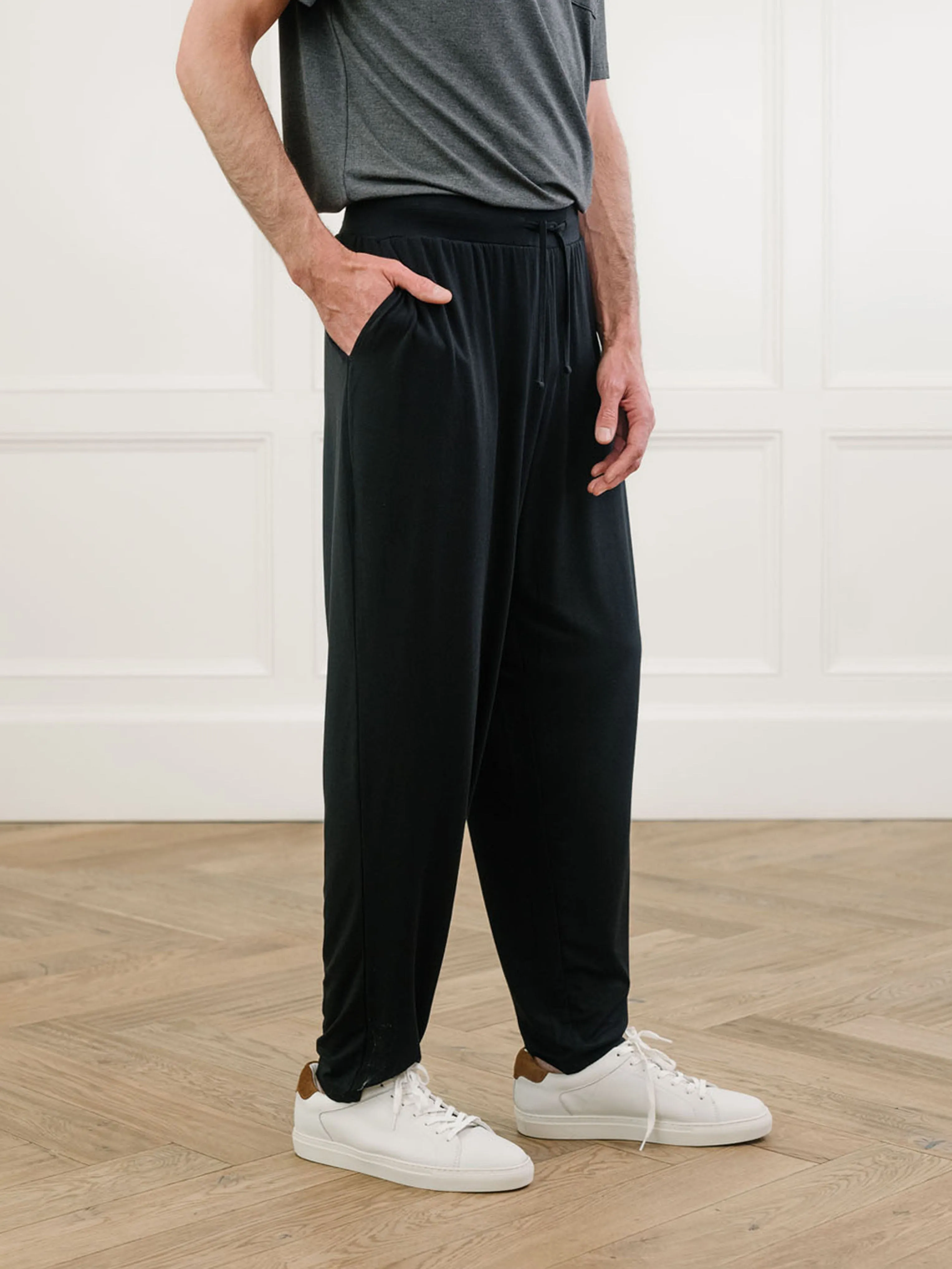 Men's Bamboo Stretch-Knit Long Sleeve Pajama Set