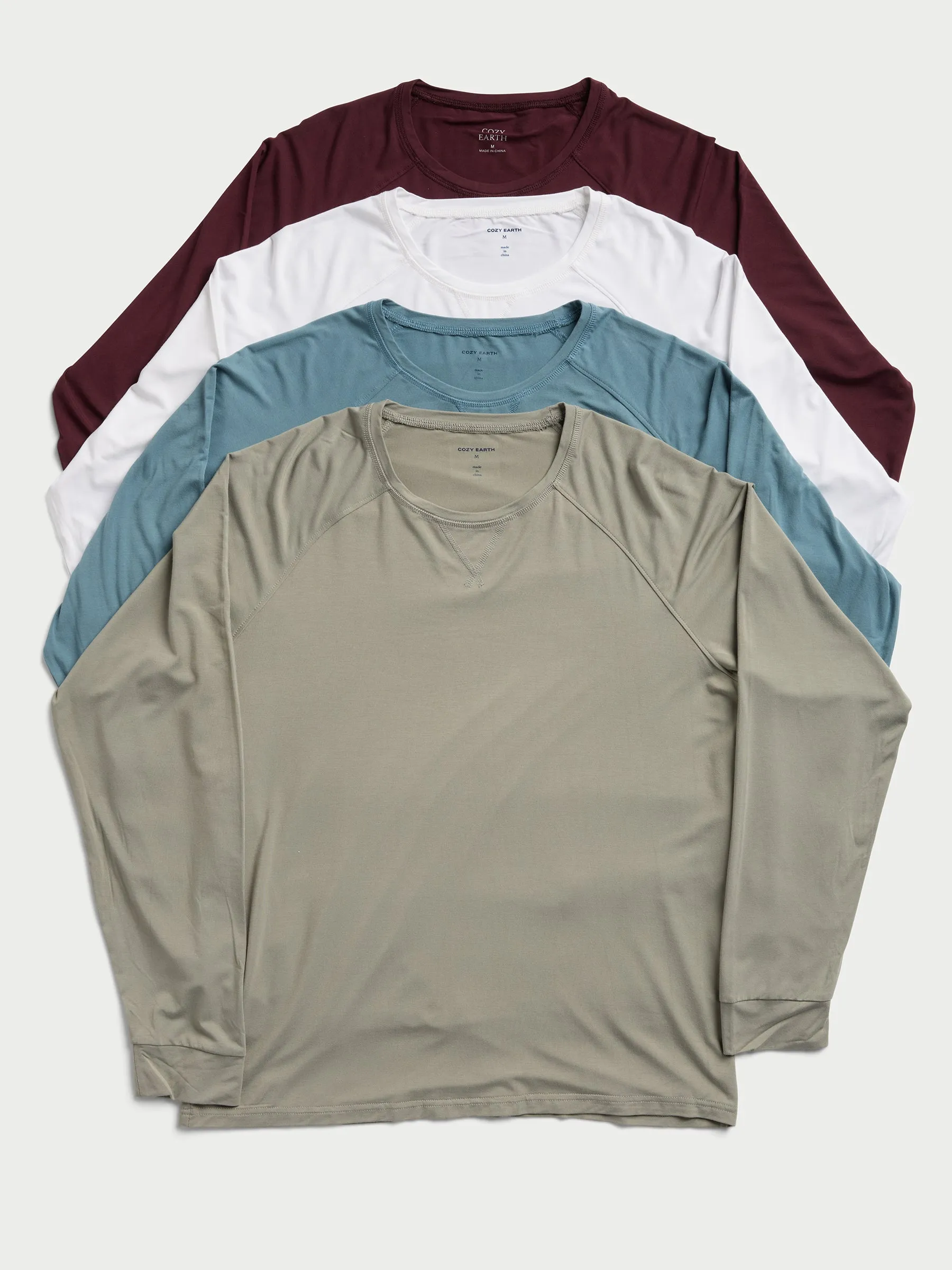 Men's Bamboo Stretch-Knit Long Sleeve Pajama Set