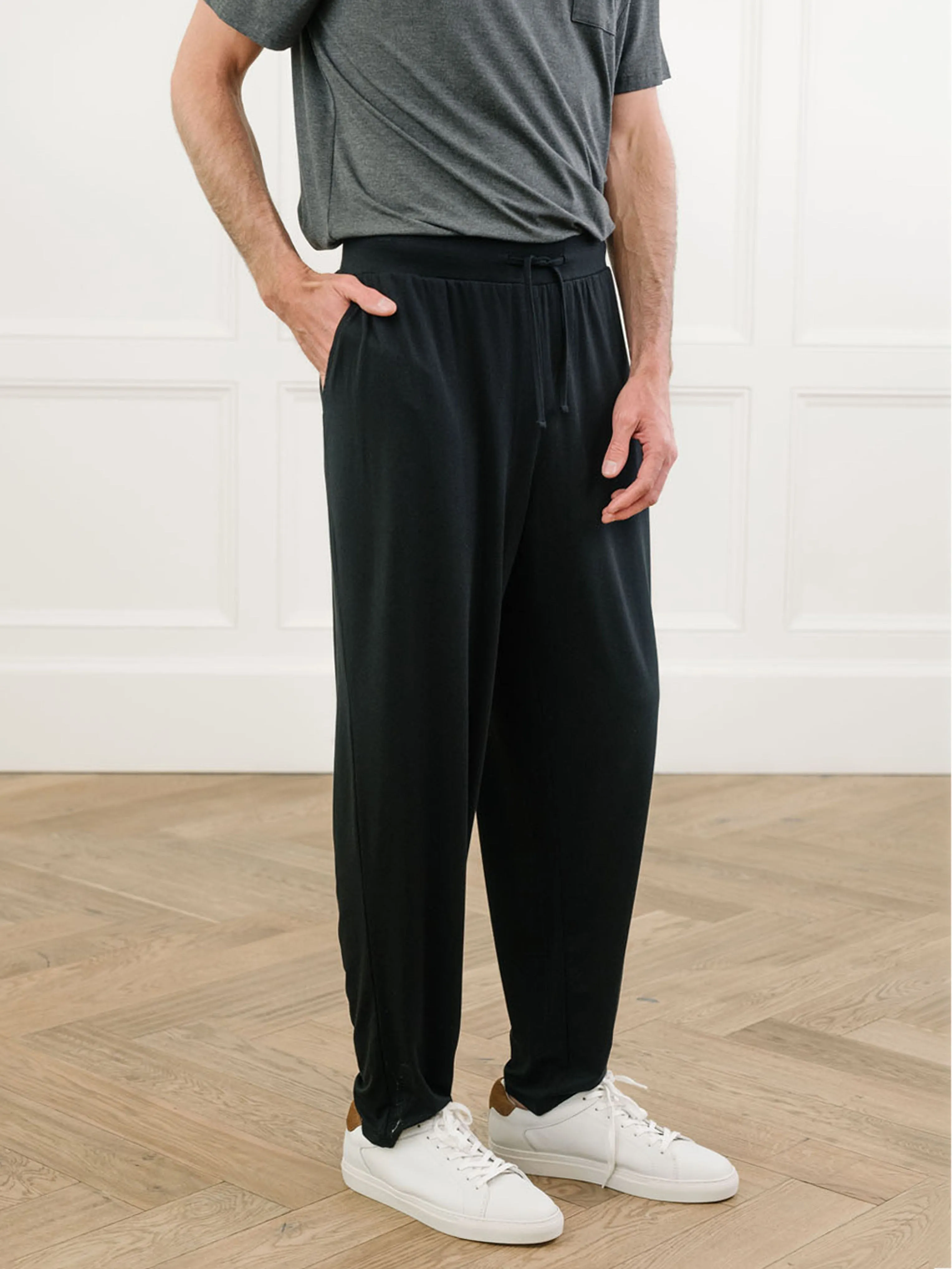 Men's Bamboo Stretch-Knit Long Sleeve Pajama Set