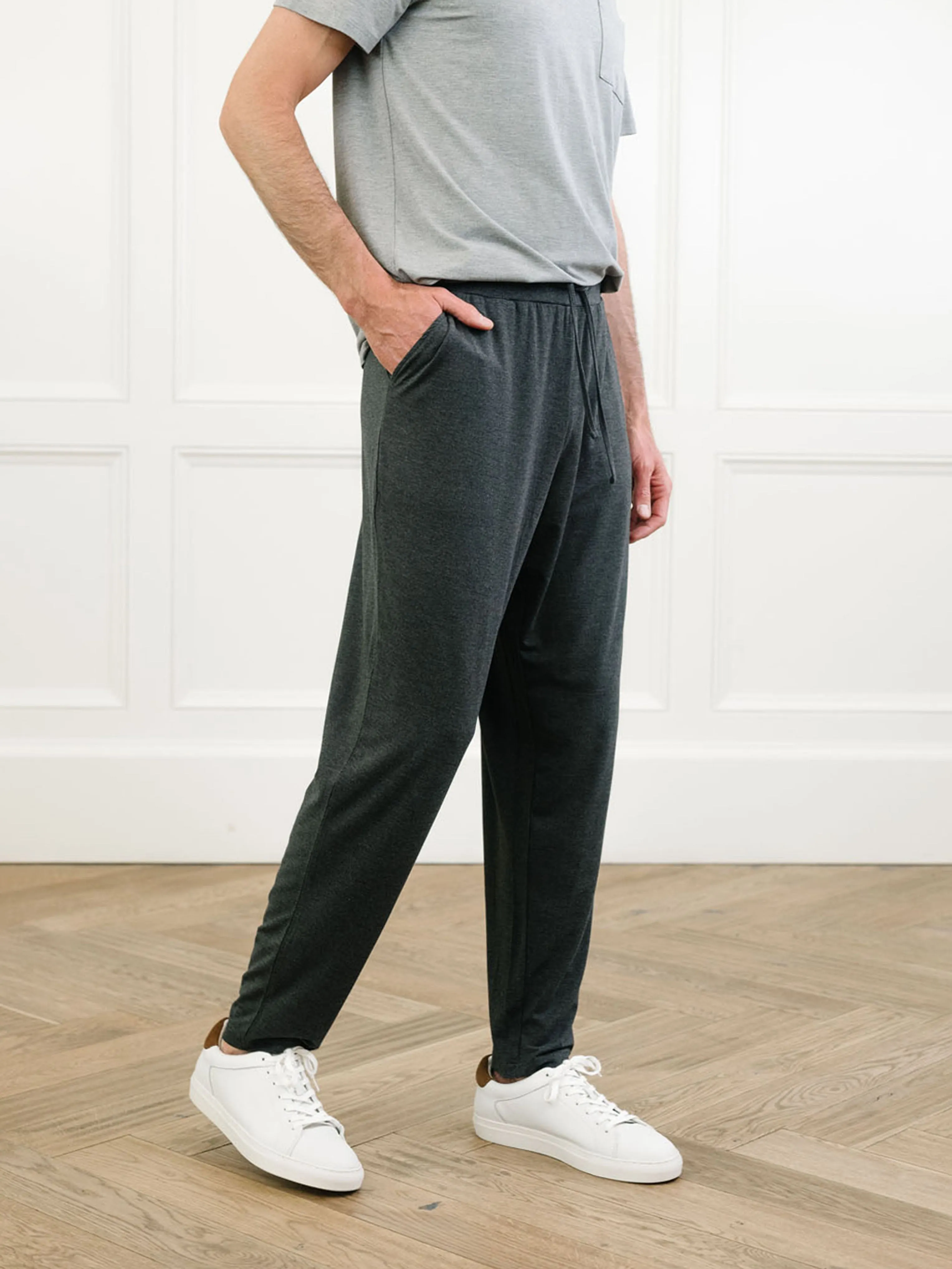 Men's Bamboo Stretch-Knit Long Sleeve Pajama Set