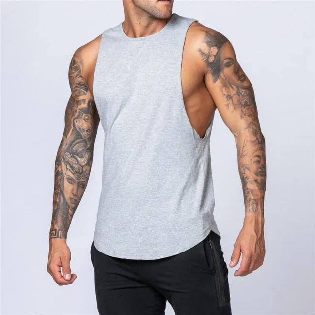 Mens Muscle Sleeveless Sportswear Shirt