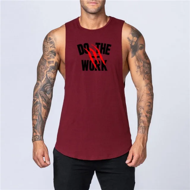Mens Muscle Sleeveless Sportswear Shirt